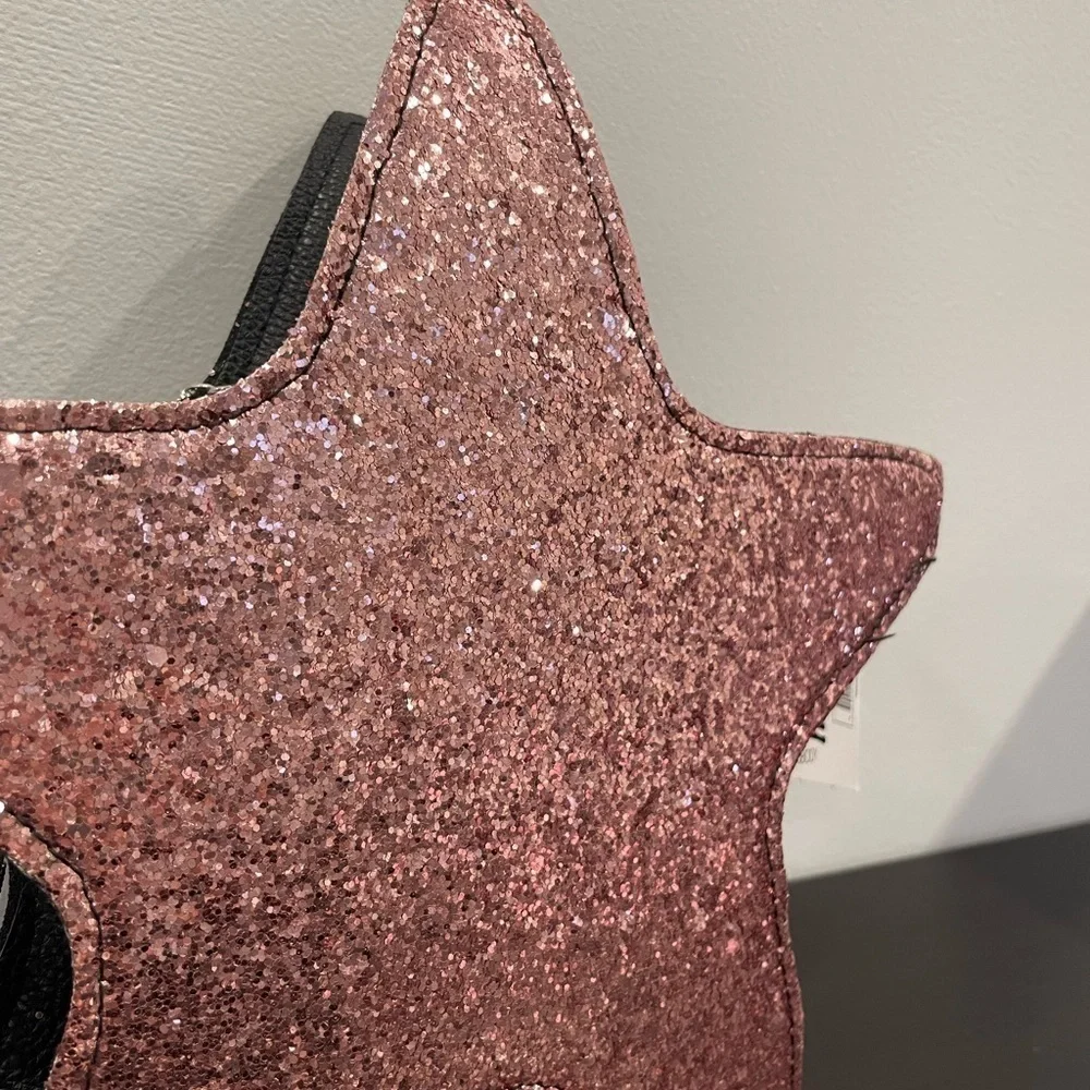 Pink Glittery Star Shaped Kids Crossbody